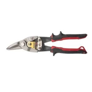 TIJERA CHAPISTA 10" STANLEY IZQUIERDA - COLOR ROJO (Blister)