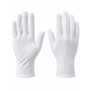 GUANTES ALGODON-POLIESTER BLANCO 100%