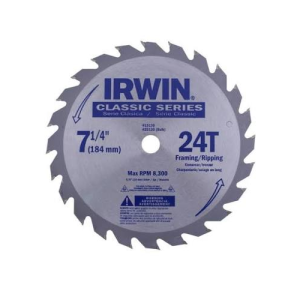 SIERRA CIRCULAR IRWIN-WIDIA 7.¼" x 24 DIENTES BUJE 5/8" (BLISTER)