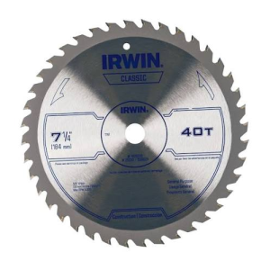 SIERRA CIRCULAR IRWIN-WIDIA 7.¼" x 40 DIENTES BUJE 5/8" (BLISTER)