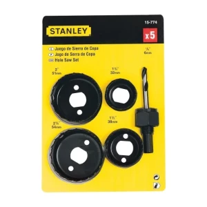 JUEGO DE 5 SIERRAS DE COPA STANLEY (Blister)