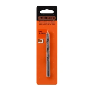MECHAS 3 PUNTAS PARA MADERA 8x120mm BLACK+DECKER - BLISTER