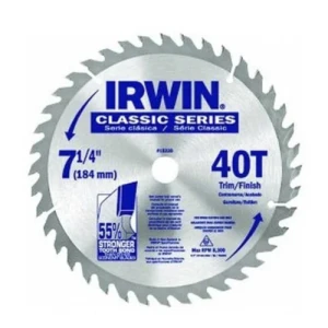 SIERRA CIRCULAR IRWIN-WIDIA 7.¼" x 40 DIENTES UNIVERSAL SUELTA 5/8"
