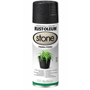 AEROSOL RUST-OLEUM EFECTO PIEDRA / COLOR NEGRO  340grs.
