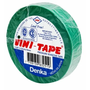 CINTA AISLADORA PVC VINI TAPE 10Y color verde (Japon)