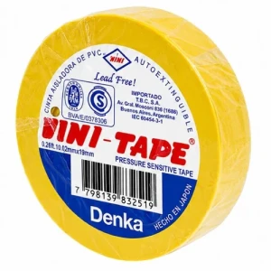 CINTA AISLADORA PVC VINI TAPE 10Y color negro (Japon)
