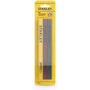 LAPIZ CARPINTERO STANLEY - POR 3 UNIDADES 3 COLORES (Rojo-amarillo-verde)