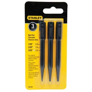 JUEGO DE 3 BOTADOR-CLAVADOR STANLEY 1/32-2/32-3/32" (Blister)