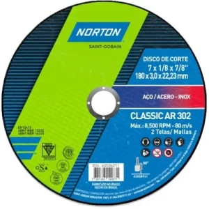 DISCO CORTE METAL CHATO 180x3mm CLASSIC