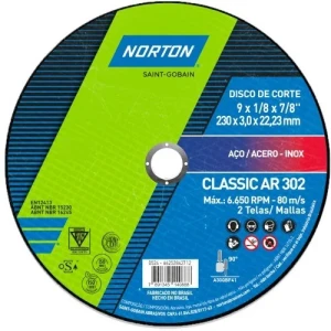 DISCO CORTE METAL CHATO 230x3mm CLASSIC