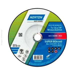 DISCO DESBASTE METAL 180x6.4x22mm NORTON BDA640
