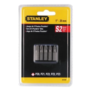 BLISTER 5 PIEZAS PUNTAS STANLEY PH 2 x 25mm.