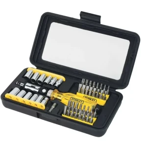 JUEGO DE 47 PIEZAS STANLEY /  DESTORNILLADORES AUTOMATICO STANLEY (Estuche plastico)