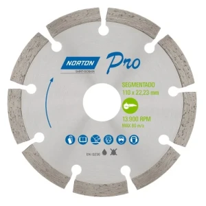 DISCOS DIAMANTADOS NORTON PRO 110mm SEGMENTADO VERDE