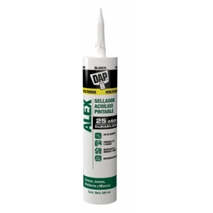 DAP SELLADOR ALEX 100% ACRILICO BLANCO CARTUCHO 300ml
