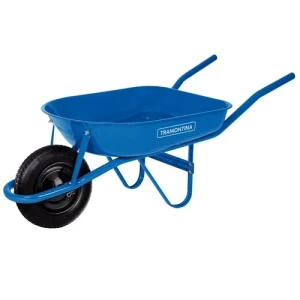 CARRETILLA TRAMONTINA METAL 50 LITROS CON RUEDA - GOMA INFLABLE