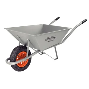 CARRETILLA TRAMONTINA CALIBRADA EXTRA FUERTE CON RUEDA - GOMA MACIZA