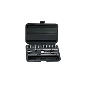 CAJA TUBOS STANLEY ENCASTRE 1/4" 4mm-13mm 18 PIEZAS