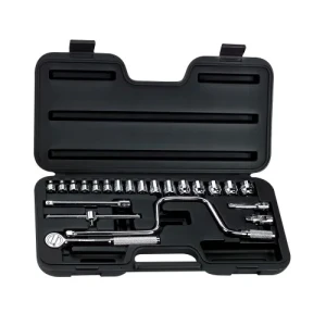 CAJA TUBOS STANLEY ENCASTRE 3/8" 6mm-22mm. PLASTICO 23 PIEZAS