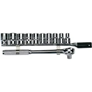 BLISTER TUBOS + CRIQUET STANLEY ENCASTRE 1/2" 10mm-19mm 11 PIEZAS