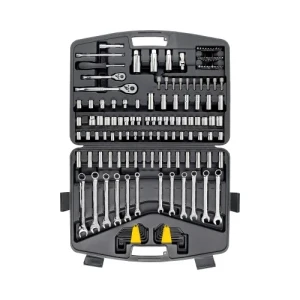 CAJA TUBOS STANLEY ENCASTRE 1/4"-3/8" +  COMBINADAS 145 PIEZAS