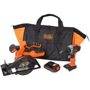 COMBO BLACK+DECKER SIERRA CIRCULAR 5 1/2" +  TALADRO ATORNILLADOR 20V 1 BATERIA