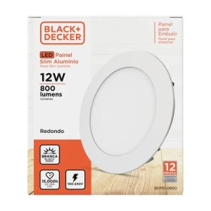PANEL LED BLANCO DE EMBUTIR 12W 6500K REDONDO 16cmX2mm LUZ BLANCA