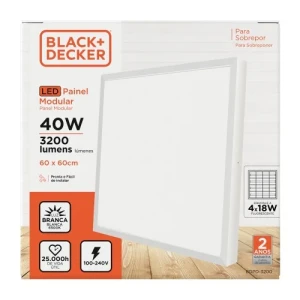PANEL LED MODULAR APLICAR 60X60cm 40W 6500K LUZ BLANCA