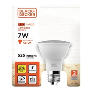 LAMPARA LED PAR20 7W 2700K LUZ AMARILLA - DIMERIZABLE
