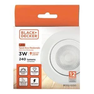 SPOT BLANCO ECO LED 3W 6500K REDONDO LUZ BLANCA
