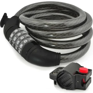 CANDADO COMBINACION 4 DIGITOS PARA BICICLETAS / MULTIFUNCION