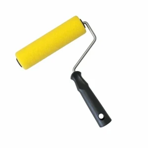 RODILLO COMPEL ESPUMA AMARILLO 15cm x 10mm. CON SOPORTE
