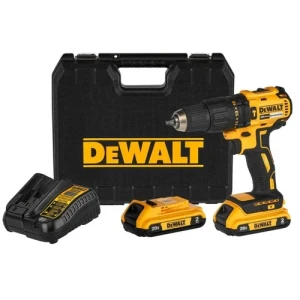 TALADRO ATORNILLADOR DEWALT CON PERCUTOR 2 BATERIAS 20V 2Ah. COMPACTO BRUSHLESS CON  MALETA