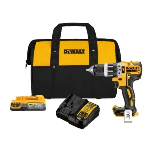 TALADRO ATORNILLADOR CON PERCUTOR DEWALT XR 20V SIN CARBONES  1 BATERIA 1 CARGADOR CON BOLSO