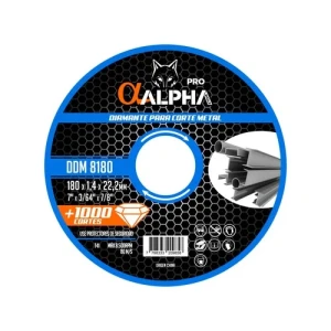 DISCO DIAMANTADO PARA CORTE METAL ALPHA PRO 180MM 8500RPM