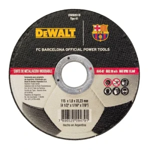 DISCO DEWALT CORTE METAL CHATO 115 x 1.6 x 22.2mm