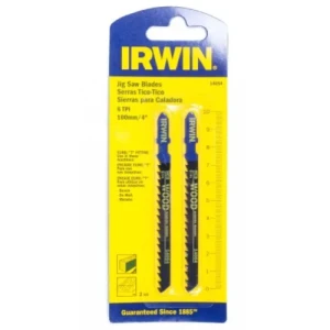BLISTER 2 UNIDADES HOJAS CALADORA  IRWIN ENCASTRE T 4" x 6 DIENTES / PARA MADERA
