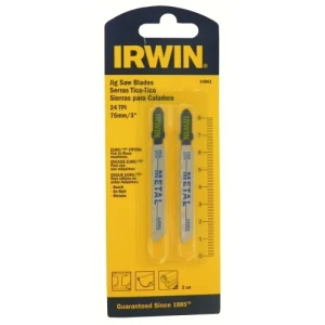BLISTER 2 UNIDADES HOJAS CALADORA IRWIN ENCASTRE T 3" x 24 DIENTES / PARA METAL