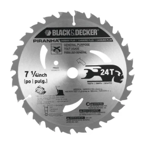 SIERRA CIRCULAR BLACK+DECKER 7 1/4" x 24 DIENTES CORTE MEDIO PIRAÑA