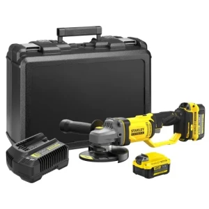 V20 AMOLADORA INALAMBRICA STANLEY 115mm 20V / 2 BATERIAS DE 4Ah / CON MALETA
