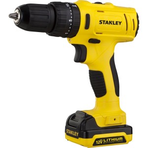 TALADRO ATORNILLADOR INALAMBRICO PERCUTOR STANLEY 12V 3/8" LITIO CON MALETA