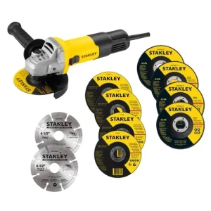 KIT AMOLADORA SG7115 + 2 DISCOS DIAMANTADOS + 8 DISCOS OXIDO STANLEY