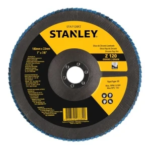 DISCOS FLAP ZIRCONIO 180 x 22mm GRANO 120 STANLEY