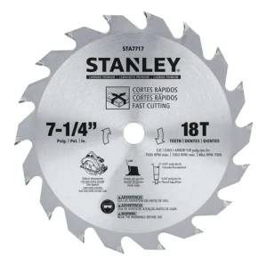HOJA SIERRA CIRCULAR STANLEY WIDIA 7 1/4" x 18 DIENTES 5/8" -BLISTER