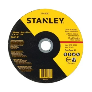 DISCO STANLEY CORTE METAL CHATO 180 x 1.6 x 22mm
