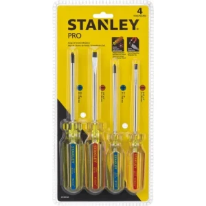 JUEGO 4 PIEZAS DE DESTORNILLADORES STANLEY PRO (Blister)