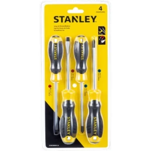 JUEGO DE 4 PIEZAS DESTORNILLLADOR STANLEY PUNTA MAGNETICA