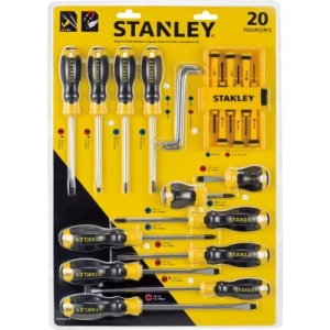 JUEGO DE 20 PIEZAS DESTORNILLADOR  STANLEY PUNTA MAGNETICA / CON JUEGO DE PRECISION