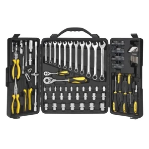 CAJA TUBOS STANLEY ENCASTRE 1/4"-1/2" +  COMBINADAS 110 PIEZAS