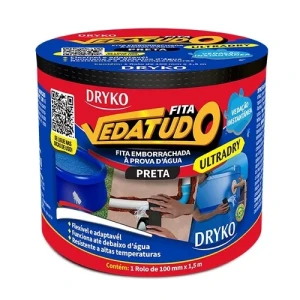 ROLLO CINTA MULTIUSO PARCHE DRYKO NEGRO 10CM x1.5M